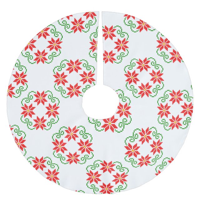 Christmas  brushed polyester tree skirt (Front)