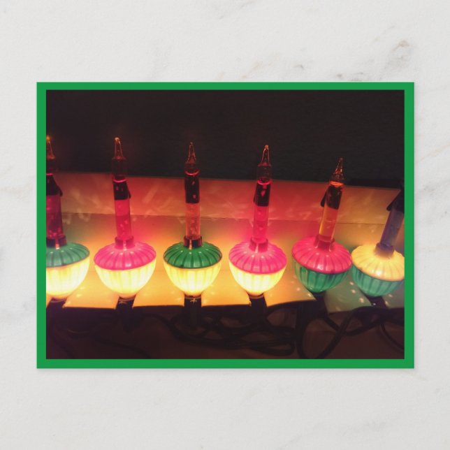 Christmas bubble lights postcard (Front)