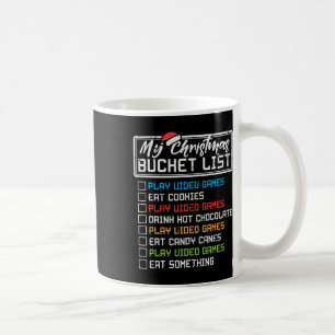 Christmas Bucket List Video Games Xmas Gamer Boys Coffee Mug