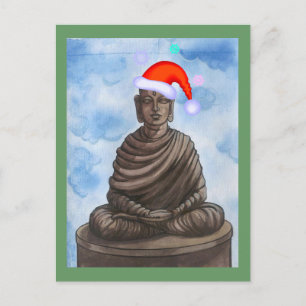 Christmas Buddha! Holiday Postcard