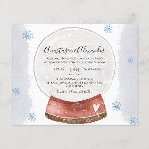 Christmas Budget Invitation to wedding ceremony. Flyer