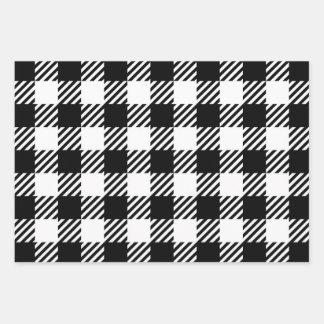 Christmas Buffalo Check Wrapping Paper Set