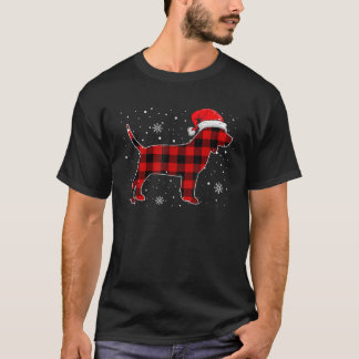 Christmas Buffalo Plaid Dog Christmas Beagle Pajam T-Shirt