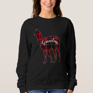 Christmas Buffalo Plaid Grandma Llama Cool Mother Sweatshirt