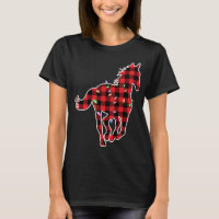 Christmas Buffalo Plaid Horse Cute Horse Lighting