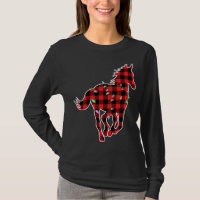 Christmas Buffalo Plaid Horse Cute Horse Lighting