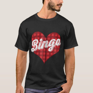 Christmas Buffalo Plaid I Love Bingo Gift T-Shirt