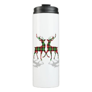 Christmas Buffalo Plaid Red Blue Green Plaid Thermal Tumbler