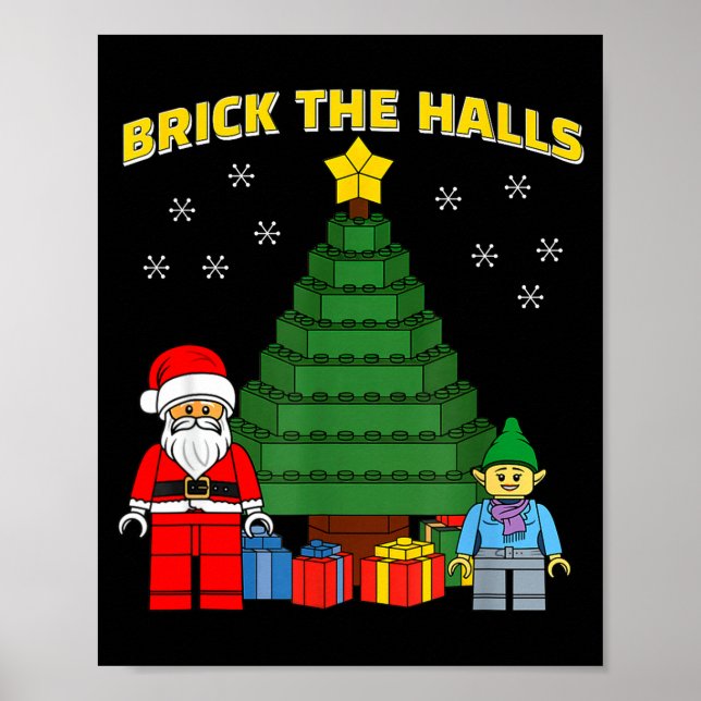 Christmas Building Bricks Brick The Halls Block Bu Poster (Front)