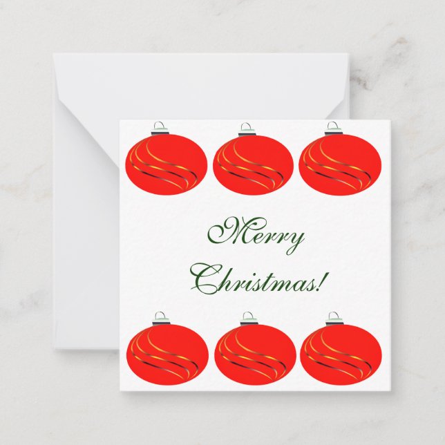Christmas Bulb Card (Front)