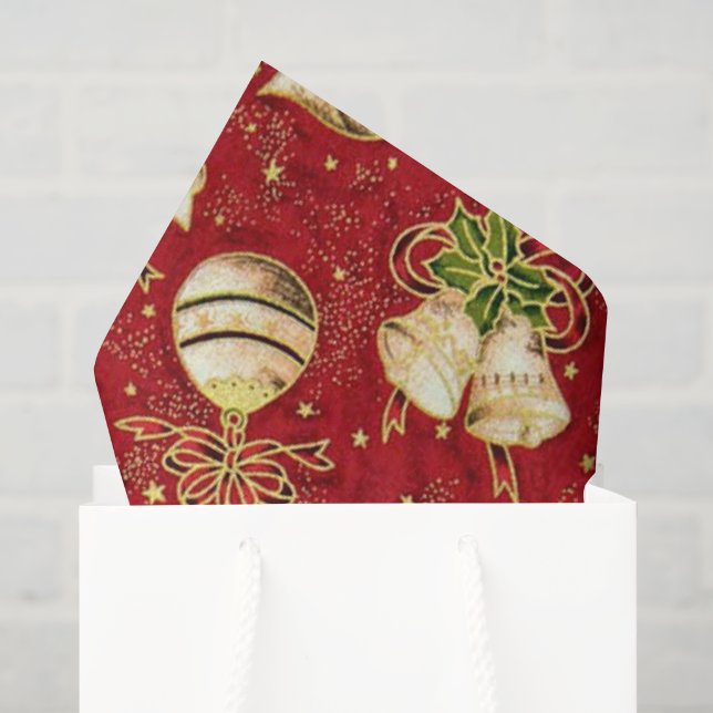 Christmas Bulb pattern tissue paper (Gift Bag)