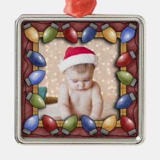 Christmas Bulbs Photo Frame Ornament
