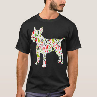 Christmas Bull Terrier Dog Wrapping Paper T-Shirt