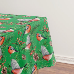 Christmas Bullfinch Tablecloth