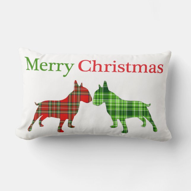 Christmas Bully Dogs Pillow (Front)