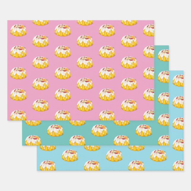 Christmas bundt cake wrapping paper  (Set)