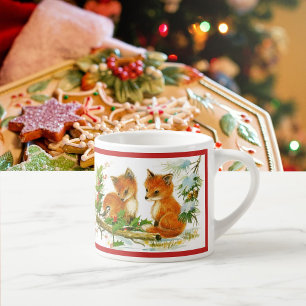 Christmas Bunnies Fox Child's Cup Personalise NAME