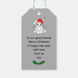 Christmas Bunnies Gift Tags