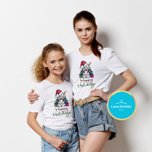 Christmas Bunnies Hoppy Holiday’s Family Matching T-Shirt