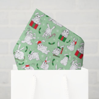 Christmas Bunnies Tissue Paper