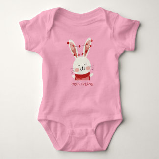 Christmas Bunny Baby Bodysuit