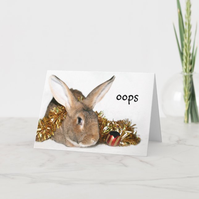 Christmas bunny boo boo holiday card (Front)