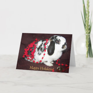 Christmas Bunny, Happy Holidays! Holiday Card