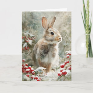 Christmas Bunny Holiday Card
