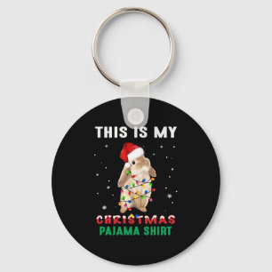 Christmas Bunny Key Ring