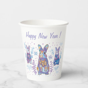 Christmas Bunny  Paper Cups