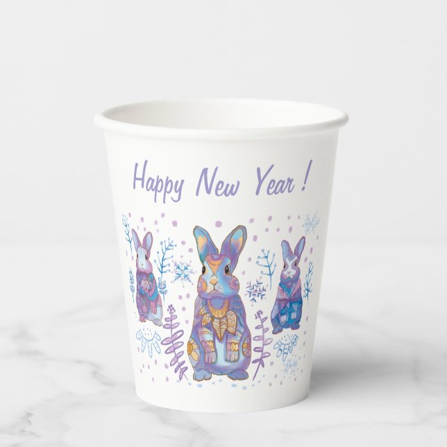 Christmas Bunny  Paper Cups (Front)