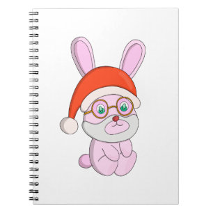 Christmas Bunny Rabbit Notebook