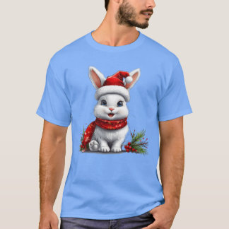 Christmas bunny retro T-Shirt
