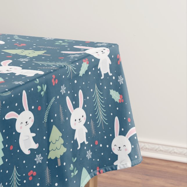 Christmas Bunny Tablecloth (In Situ)