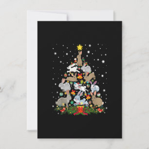Christmas Bunny Tree Funny Rabbit Lover Xmas Decor Invitation