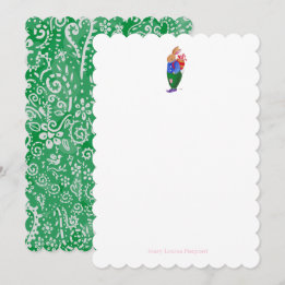 Christmas Bunny with paisley Card