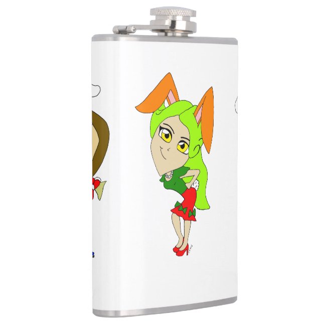 Christmas Bunnygirls   Hip Flask (Right)