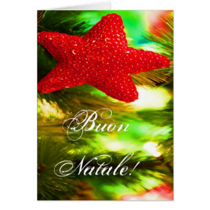 Christmas Buon Natale Red Christmas Star III