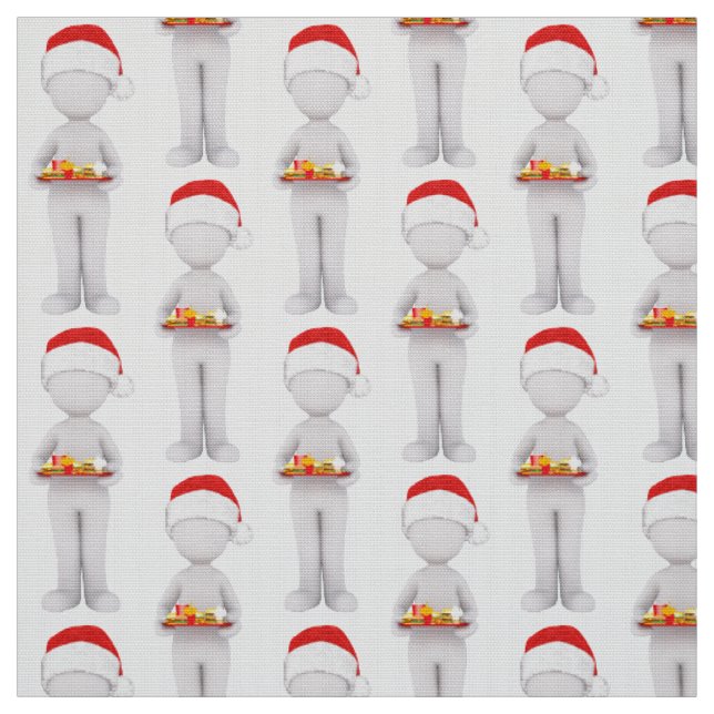 christmas burger santa fabric (Swatch)