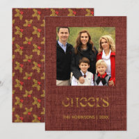 Christmas Burlap Holly and Ivy Family Photo