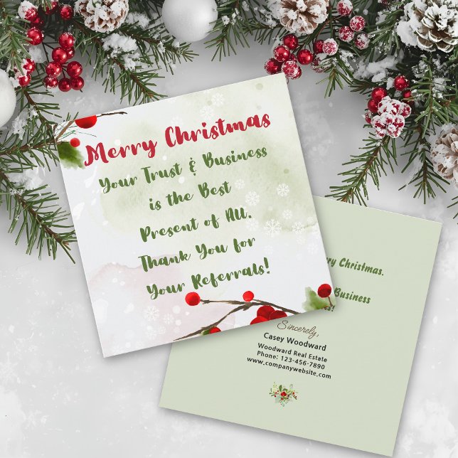 Christmas | Business Budget Marketing Thank you  Holiday Card (Creator Uploaded)