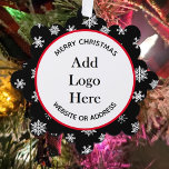 Christmas Business Customer Appreciation Gifts Tree Decoration Card<br><div class="desc">Add your business logo and information to this customer and employee appreciation gift Christmas ornament or gift tag.</div>