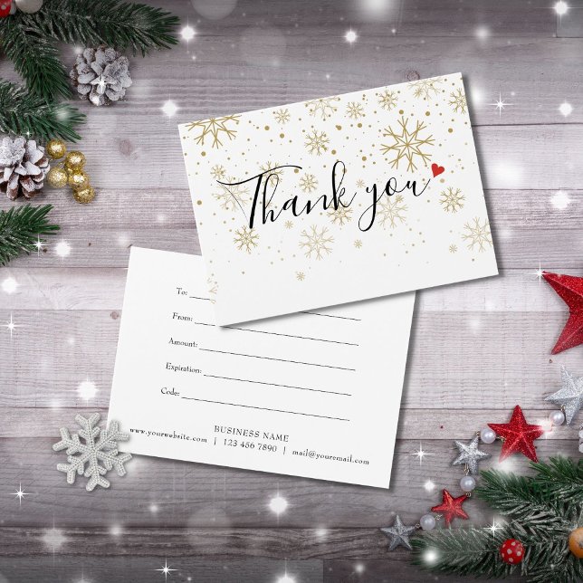 Christmas Business Gift Certificate Thank You (Creator Uploaded)