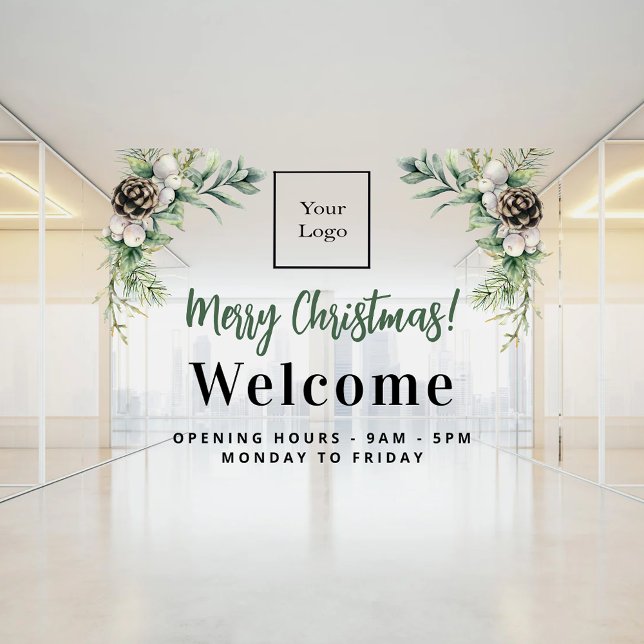 Christmas business logo welcome opening hours (Creator Uploaded)