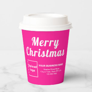 Christmas Business Pink Paper Cup