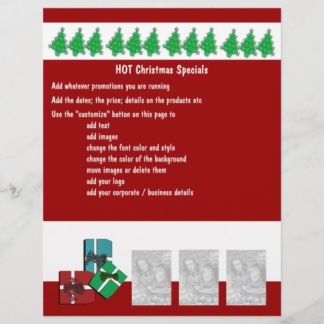 Christmas business promotional marketing leaflets flyer (Front)