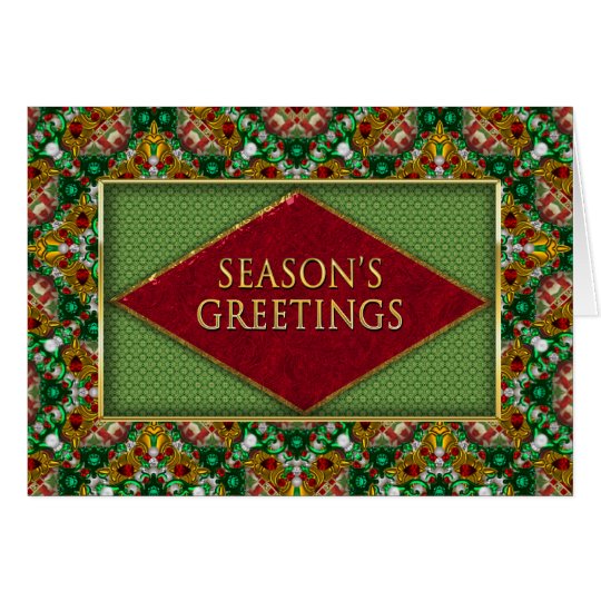 CHRISTMAS - BUSINESS - SEASON'S GREETINGS - JEWELS CARD