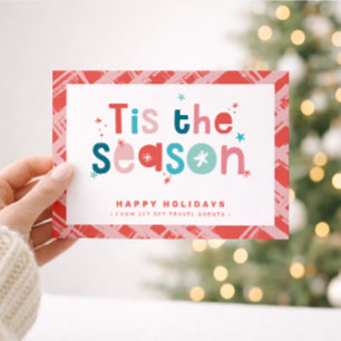 CHRISTMAS BUSINESS THANKS tis the season quote Invitation