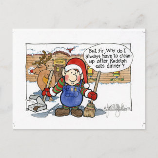 Christmas "But Sir" Cartoon No. 7 Holiday Postcard