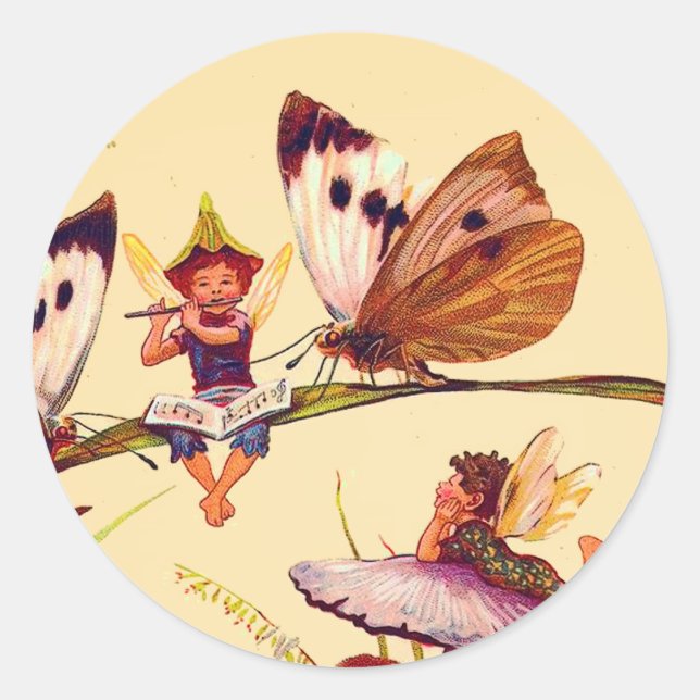 Christmas Butterfly Fairy Sticker (Front)